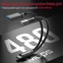 Купить ᐈ Кривой Рог ᐈ Низкая цена ᐈ Адаптер 3 в 1 Promate OTG Link-C USB Type-C - USB + USB Type-C (M/F), 0.16 м, Black (otglink