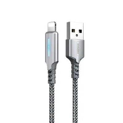 Купить ᐈ Кривой Рог ᐈ Низкая цена ᐈ Кабель Remax RC-123i Gonyu USB - Lightning (M/M), 2.4 A, 1 м, Silver (6972174151939)