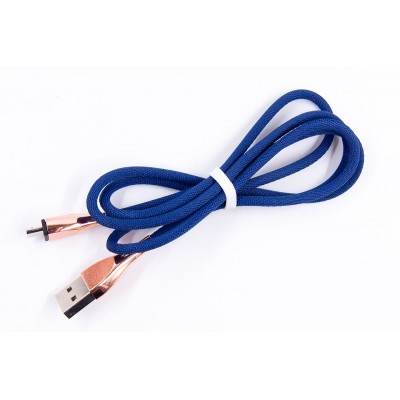 Купить ᐈ Кривой Рог ᐈ Низкая цена ᐈ Кабель Dengos USB-microUSB 1м Dark Blue (NTK-M-SET-DBLUE)