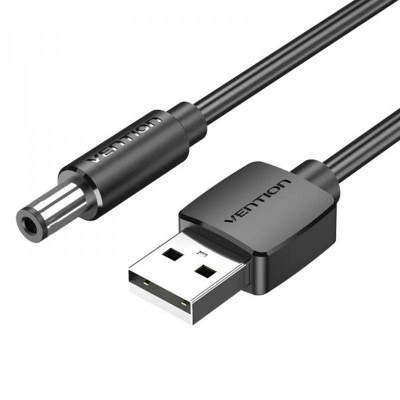 Купить ᐈ Кривой Рог ᐈ Низкая цена ᐈ Кабель Vention USB - DC (M/M), 5.5 мм, 0.5 м, Black (CEYBD)