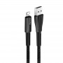 Купить ᐈ Кривой Рог ᐈ Низкая цена ᐈ Кабель ColorWay USB - Lightning (M/M), 2.4 А, Zinc Alloy + Led, 1 м, Black (CW-CBUL035-BK)