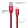 Купить ᐈ Кривой Рог ᐈ Низкая цена ᐈ Кабель ColorWay USB - Lightning (M/M), 2.4 А, 2 м Red (CW-CBUL007-RD)