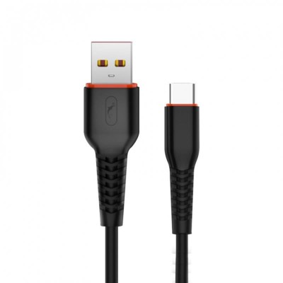 Купить ᐈ Кривой Рог ᐈ Низкая цена ᐈ Кабель SkyDolphin S54T Soft USB - USB Type-C (M/M), 1 м, Black (USB-000430)