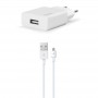 Купить ᐈ Кривой Рог ᐈ Низкая цена ᐈ Сетевое зарядное устройство Ttec SmartCharger USB 2А White (2SCS20MB) + кабель microUSB