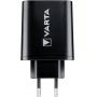 Купить ᐈ Кривой Рог ᐈ Низкая цена ᐈ Зарядное устройство Varta Wall Charger (2USB, 3A; USB-C, 3A) 38W Black (57958101401)