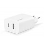 Купить ᐈ Кривой Рог ᐈ Низкая цена ᐈ Сетевое зарядное устройство Ttec SmartCharger Duo PD USB-C/USB-A 32Вт White (2SCS24B)