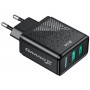 Купить ᐈ Кривой Рог ᐈ Низкая цена ᐈ Сетевое зарядное устройство Grand-X (2xUSB 3.1А) Black (CH-60) с защитой от перегрузки