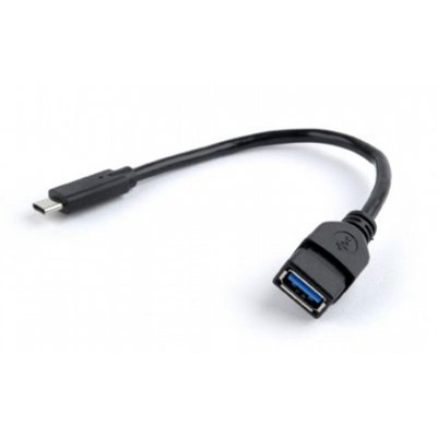 Купить ᐈ Кривой Рог ᐈ Низкая цена ᐈ Кабель Cablexpert USB Type-C - USB V 3.0 (M/F), 0.2 м, черный (A-OTG-CMAF3-01)