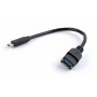 Купить ᐈ Кривой Рог ᐈ Низкая цена ᐈ Кабель Cablexpert USB Type-C - USB V 3.0 (M/F), 0.2 м, черный (A-OTG-CMAF3-01)