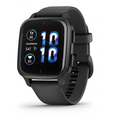 Купить ᐈ Кривой Рог ᐈ Низкая цена ᐈ Смарт-часы Garmin Venu Sq 2 Music Black/Slate (010-02700-80); 1.41" (360x320) AMOLED / Bluet