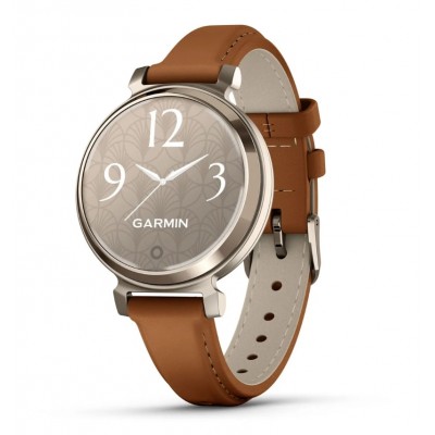 Купить ᐈ Кривой Рог ᐈ Низкая цена ᐈ Смарт-часы Garmin Lily 2 Cream Gold with Tan Leather Band (010-02839-60); 1.0" (240x201) Liq