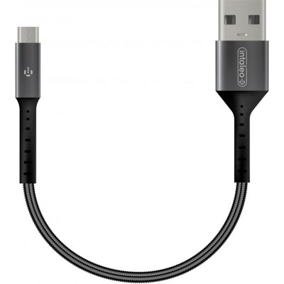 Купить ᐈ Кривой Рог ᐈ Низкая цена ᐈ Кабель Intaleo CB0 USB - micro USB (M/M), 0.2 м, Black/Grey (1283126495632)