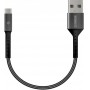 Купить ᐈ Кривой Рог ᐈ Низкая цена ᐈ Кабель Intaleo CB0 USB - micro USB (M/M), 0.2 м, Black/Grey (1283126495632)