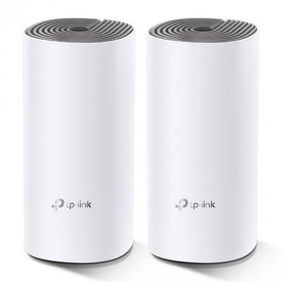 Купить ᐈ Кривой Рог ᐈ Низкая цена ᐈ WiFi Mesh система TP-Link Deco E4 2-pack (AC1200, 2xFE WAN/LAN, MESH, 2 антенны, 2-pack)