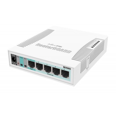 Купить ᐈ Кривой Рог ᐈ Низкая цена ᐈ Коммутатор MikroTik CSS106-5G-1S (RB260GS) (5x1Gb, 1x SFP)