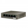 Купить ᐈ Кривой Рог ᐈ Низкая цена ᐈ Коммутатор Tenda TEG1105P-4-63W (1xGE+4xGE PoE, 58Вт max)