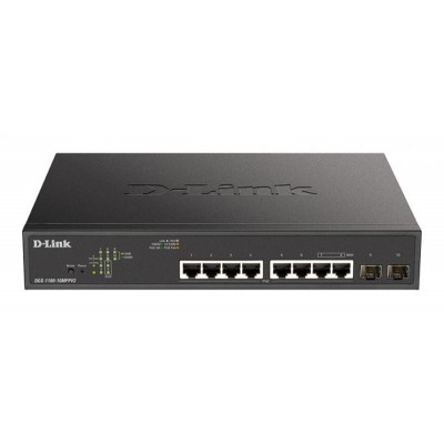 Купить ᐈ Кривой Рог ᐈ Низкая цена ᐈ Коммутатор D-Link DGS-1100-10MPPV2/A3A 8xGE PoE, 2xSFP, L2