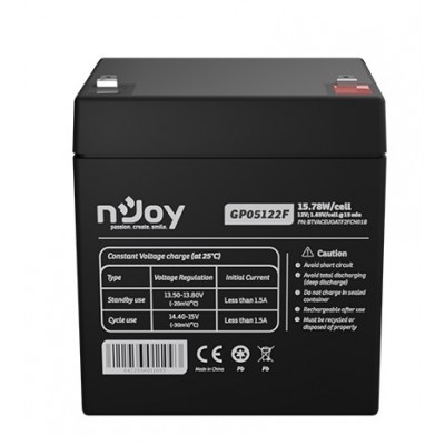 Купить ᐈ Кривой Рог ᐈ Низкая цена ᐈ Аккумуляторная батарея Njoy GP05122F 12V 5AH (BTVACEUOATF2FCN01B) AGM