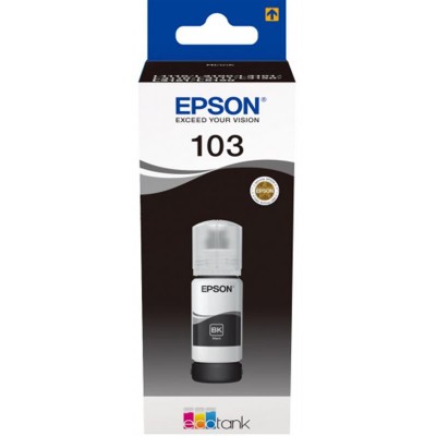 Купить ᐈ Кривой Рог ᐈ Низкая цена ᐈ Чернила Epson L3100/3101/3110/3150/3151 Black (C13T00S14A) 65 мл