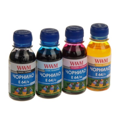 Купить ᐈ Кривой Рог ᐈ Низкая цена ᐈ Комплект чернил WWM EPSON L110/210/355 B/C/M/Y (E64SET4-2) 4*100г