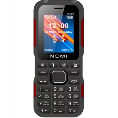 Купить ᐈ Кривой Рог ᐈ Низкая цена ᐈ Мобильный телефон Nomi i1850 Dual Sim Black-Red; 1.77" (160х128) TFT / кнопочный моноблок / 