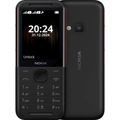 Купить ᐈ Кривой Рог ᐈ Низкая цена ᐈ Мобильный телефон Nokia 5310 2024 Dual Sim Black/Red; 2.8" (320x240) IPS / кнопочный монобло