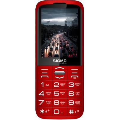 Купить ᐈ Кривой Рог ᐈ Низкая цена ᐈ Мобильный телефон Sigma mobile Comfort 50 Grace Dual Sim Red; 2.8" (320x240) TN / клавиатурн