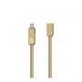 Купить ᐈ Кривой Рог ᐈ Низкая цена ᐈ Кабель Remax RC-070th Gplex Lightning - micro USB + USB Type-C (F/M), 1 м, Gold (69548512672