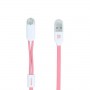 Купить ᐈ Кривой Рог ᐈ Низкая цена ᐈ Кабель Remax RC-025t Gemini USB - Lightning + micro USB (M/M), 1 м, Pink (6954851251286)