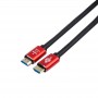 Купить ᐈ Кривой Рог ᐈ Низкая цена ᐈ Кабель Atcom HDMI - HDMI V 2.0 (M/M), 3 м, Black/Red (24943)