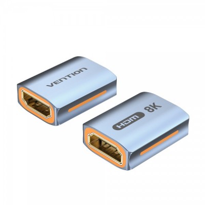 Купить ᐈ Кривой Рог ᐈ Низкая цена ᐈ Адаптер Vention HDMI - HDMI (F/F), Aluminum Alloy, Blue (AIUH0)