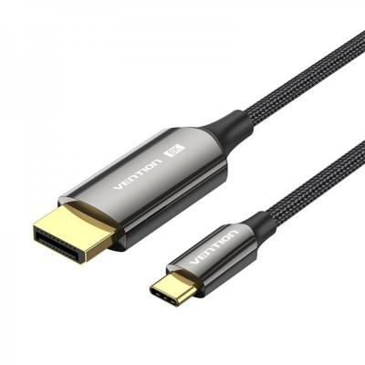 Купить ᐈ Кривой Рог ᐈ Низкая цена ᐈ Кабель Vention USB Type-C - DisplayPort (M/M), 0.5 м, Black (CRFBD)