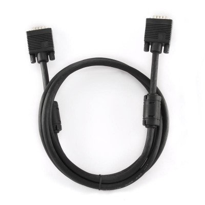 Купить ᐈ Кривой Рог ᐈ Низкая цена ᐈ Кабель Cablexpert (CC-PPVGA-6B) VGA-VGA HD15M/HD15M с 2-мя фер. кольцами, двойной экран, чер