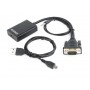 Купить ᐈ Кривой Рог ᐈ Низкая цена ᐈ Адаптер Cablexpert HDMI - VGA (F/M), 0.15 м, Black (A-VGA-HDMI-01)