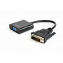 Купить ᐈ Кривой Рог ᐈ Низкая цена ᐈ Адаптер Cablexpert DVI - VGA (M/F), 0.2 м, Black (AB-DVID-VGAF-01)