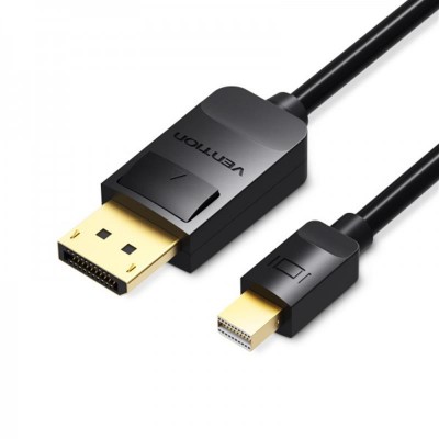 Купить ᐈ Кривой Рог ᐈ Низкая цена ᐈ Кабель Vention mini DisplayPort - DisplayPort (M/M), 2 м, Black (HAABH)