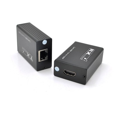 Купить ᐈ Кривой Рог ᐈ Низкая цена ᐈ Удлинитель Vention HDMI - RJ-45 (F/F), Black (YT-SCPE HDM-30m1080Р/14903)