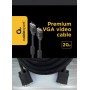 Купить ᐈ Кривой Рог ᐈ Низкая цена ᐈ Кабель Cablexpert VGA - VGA (M/M), HD15, с 2-мя фер. кольцами, черный, 20 м (CC-PPVGA-20M-B)