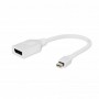 Купить ᐈ Кривой Рог ᐈ Низкая цена ᐈ Адаптер Cablexpert mini DisplayPort - DisplayPort (M/F), 0.1 м, White (A-mDPM-DPF-001-W)