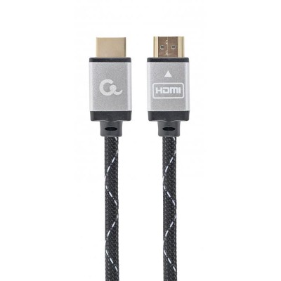 Купить ᐈ Кривой Рог ᐈ Низкая цена ᐈ Кабель Cablexpert HDMI - HDMI V 1.4 (M/M), 5 м, черный/cерый (CCB-HDMIL-5M) коробка