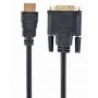 Купить ᐈ Кривой Рог ᐈ Низкая цена ᐈ Кабель Cablexpert HDMI - DVI V 1.3 (M/M), двунаправленный, single-link, 18 + 1 pin, 3 м, Bla