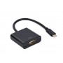 Купить ᐈ Кривой Рог ᐈ Низкая цена ᐈ Адаптер Cablexpert USB Type-C - HDMI (M/F) Black (A-CM-HDMIF-04)