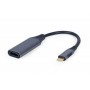 Купить ᐈ Кривой Рог ᐈ Низкая цена ᐈ Адаптер Cablexpert HDMI - USB Type-C (F/M), 0.15 м, Black (A-USB3C-HDMI-01)