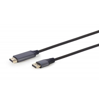 Купить ᐈ Кривой Рог ᐈ Низкая цена ᐈ Кабель Cablexpert DisplayPort - HDMI (M/M), 1.8 м, Black (CC-DP-HDMI-4K-6)