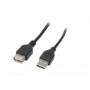 Купить ᐈ Кривой Рог ᐈ Низкая цена ᐈ Кабель Maxxter USB - USB V 2.0 (M/F), 1.8 м, черный (U-AMAF-6) 