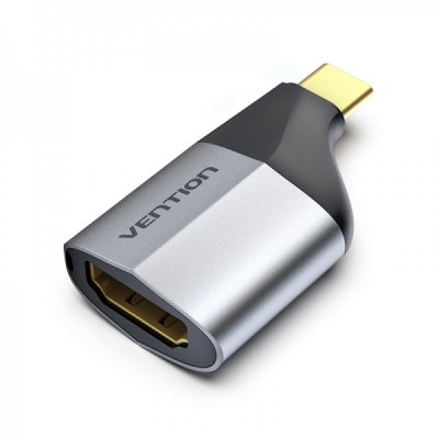 Купить ᐈ Кривой Рог ᐈ Низкая цена ᐈ Адаптер Vention HDMI - USB Type-C (F/M), Black (TCAH0)