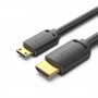 Купить ᐈ Кривой Рог ᐈ Низкая цена ᐈ Кабель Vention HDMI - mini-HDMI (M/M), 1 м, Black (AGHBF)