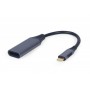 Купить ᐈ Кривой Рог ᐈ Низкая цена ᐈ Адаптер Cablexpert DisplayPort - USB Type-C (F/M), 0.15 м, Black (A-USB3C-DPF-01)