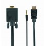 Купить ᐈ Кривой Рог ᐈ Низкая цена ᐈ Кабель Cablexpert HDMI - VGA, (M/F), 5 м, Black (A-HDMI-VGA-03-5M)