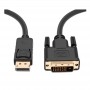 Купить ᐈ Кривой Рог ᐈ Низкая цена ᐈ Кабель Prologix DisplayPort - DVI (M/M), 1.8 м, Black (PR-DP-DVI-P-04-30-18m)